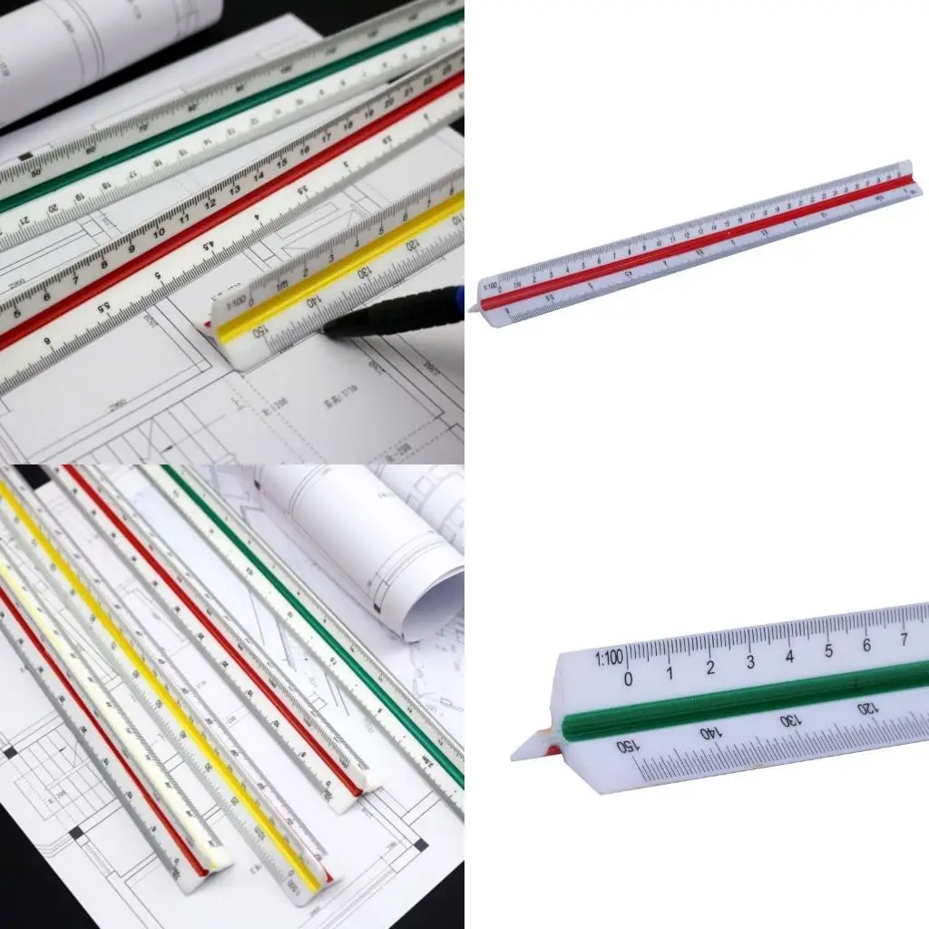 

E8BD Multifunctional Triangular Ruler Student StationeryDrafting Tool Scale Ruler