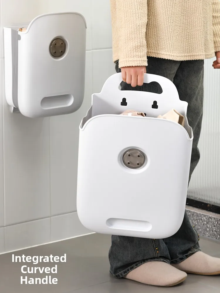 

Large Capacity Laundry Hamper Foldable Bathroom Wall Mounted Dirty Clothes Basket Nordic Style Home Storage Basket for Clothes