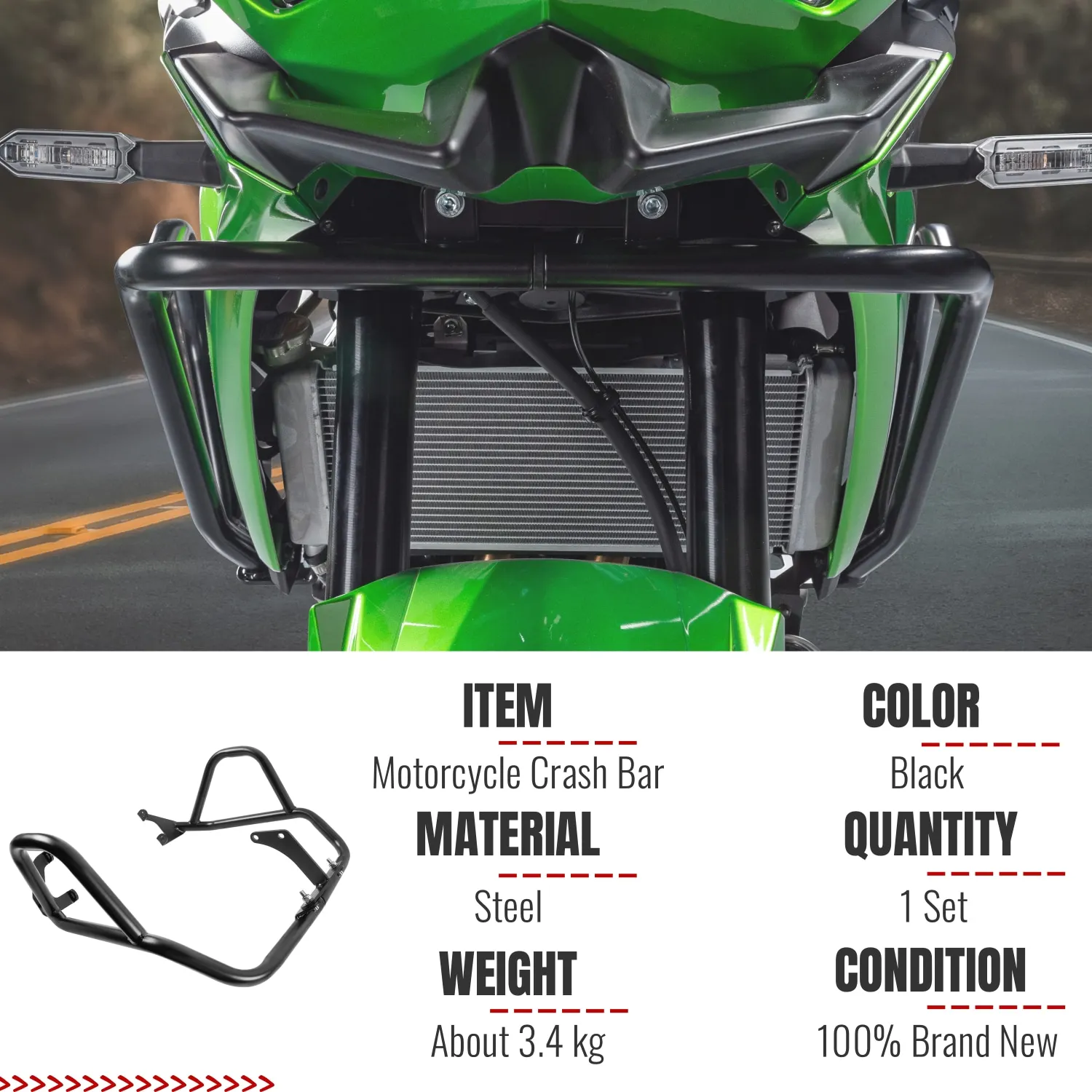 Motorcycle Engine Guard Protector Crash Bar For Kawasaki Versys 650 KLE650 2022 2023 Cage Bumper Falling Protection Accessories