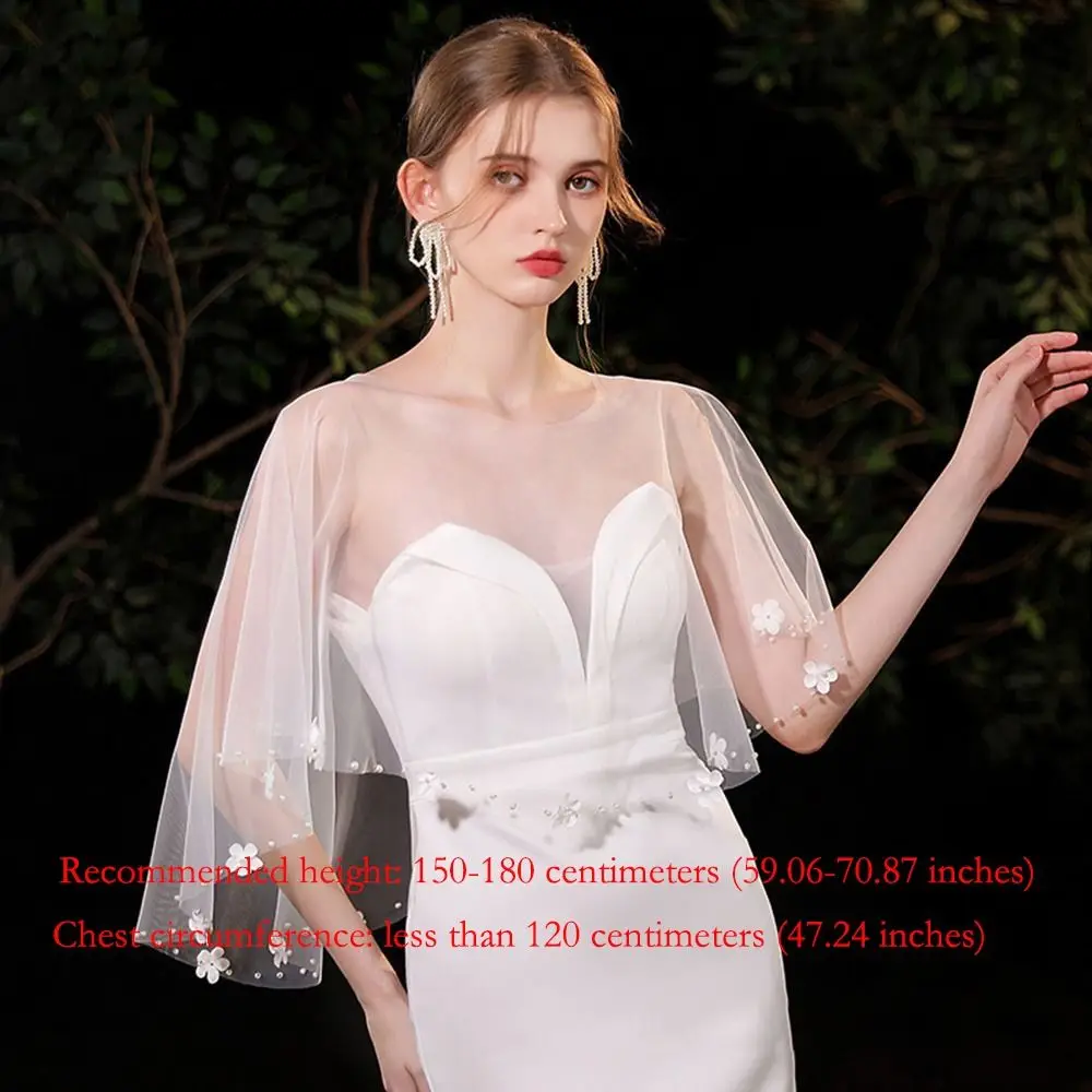 Fashion Lace Bride Wedding Dress Shawl Soft Dress Decor Wedding Cover Up Party Jacket Wraps Short Shawl For Women Dress image 5