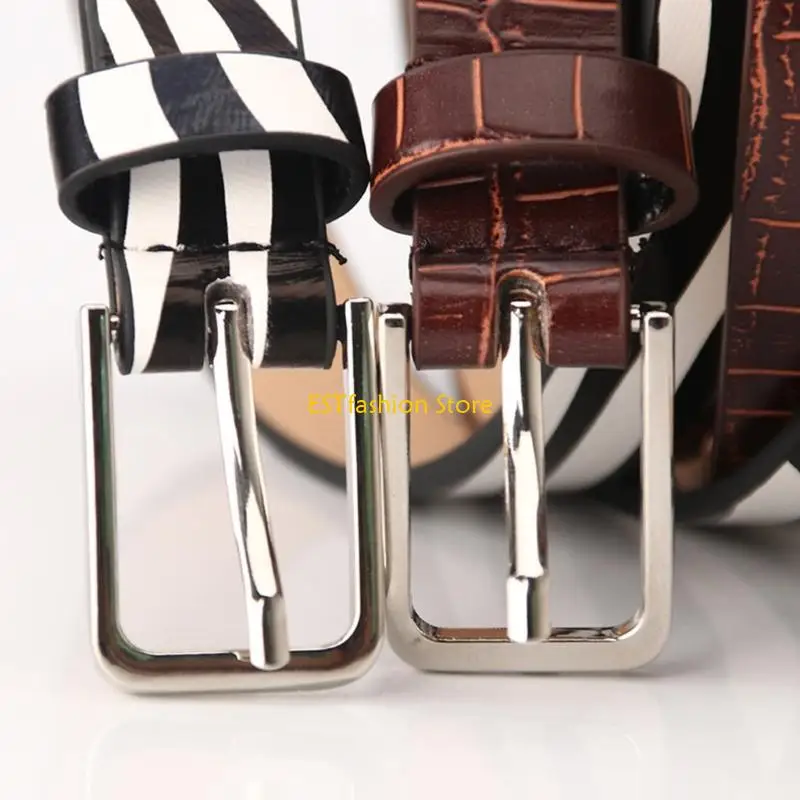 

Y5GC Fashion Adjustable Waist Strap Colorful Retro Buckle Belt All-match Waistband