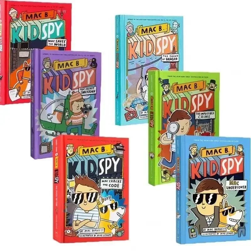 

6 Books English Black Super SWAT Team 1-6 Books for Children Kids "Mac B Kid Spy" Hardcover Detective Adventure Mystery StoryBoo