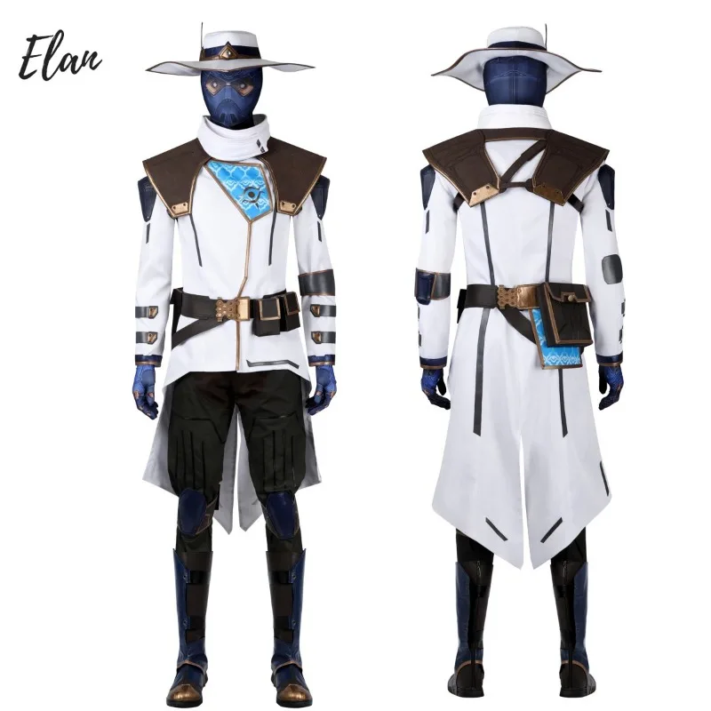 Game Cypher Valorant Cosplay Costume Hat Coat Pants Accessories Outfit Full Set and Individual Items Are Sold Custom Size