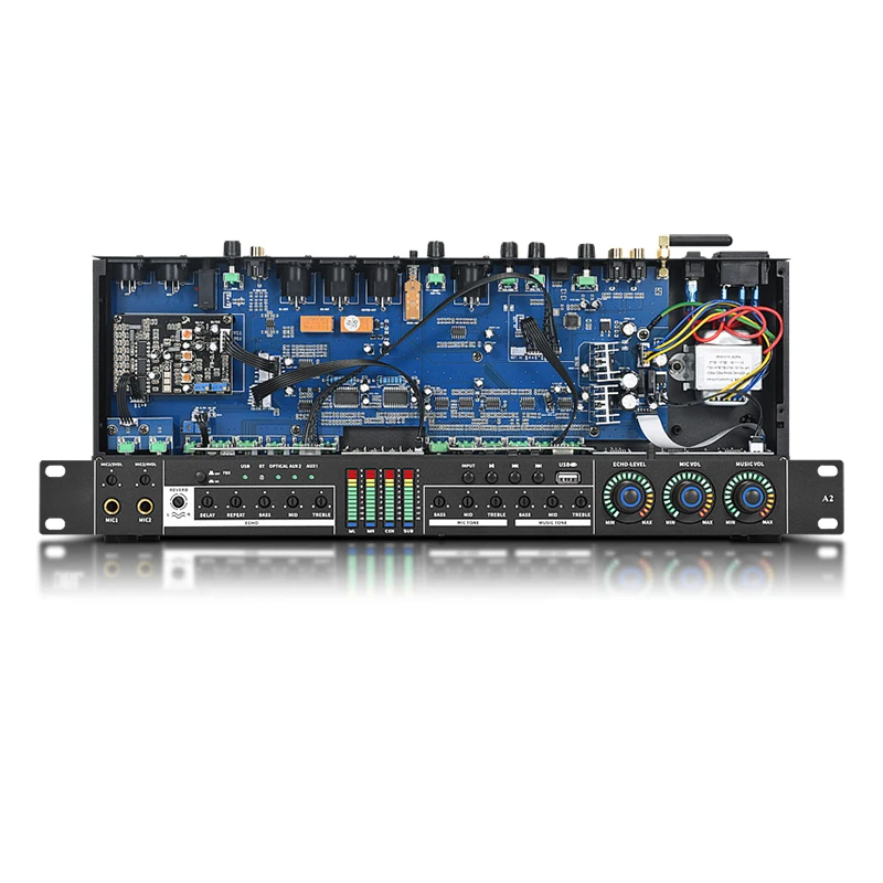 Paulkitson KX12 Audio Karaoke Reverb Effector Professional DSP Processor KTV Sound Effector Home Speaker System Manager