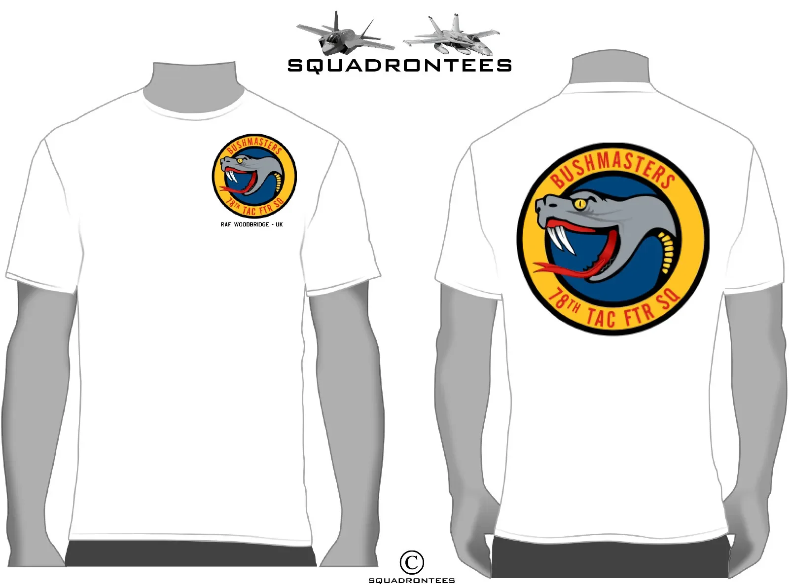 78Th Tfs Bush Masters Squadron T Shirt D1 Prodotto Con Licenza Usaf-image