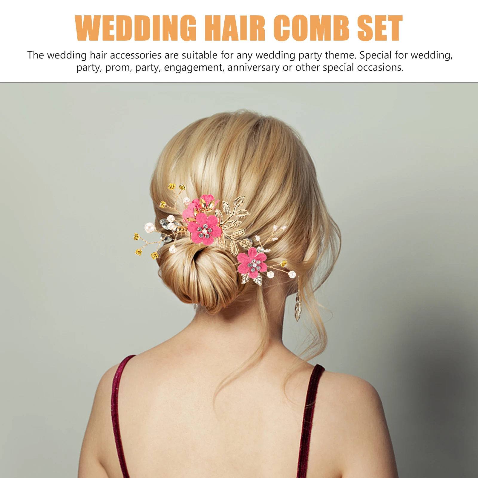 

4 шт., набор свадебных расчесок для волос, сплав, жемчуг, стразы, модный свадебный головной убор, подходит для невесты, подружки невесты, помолвки