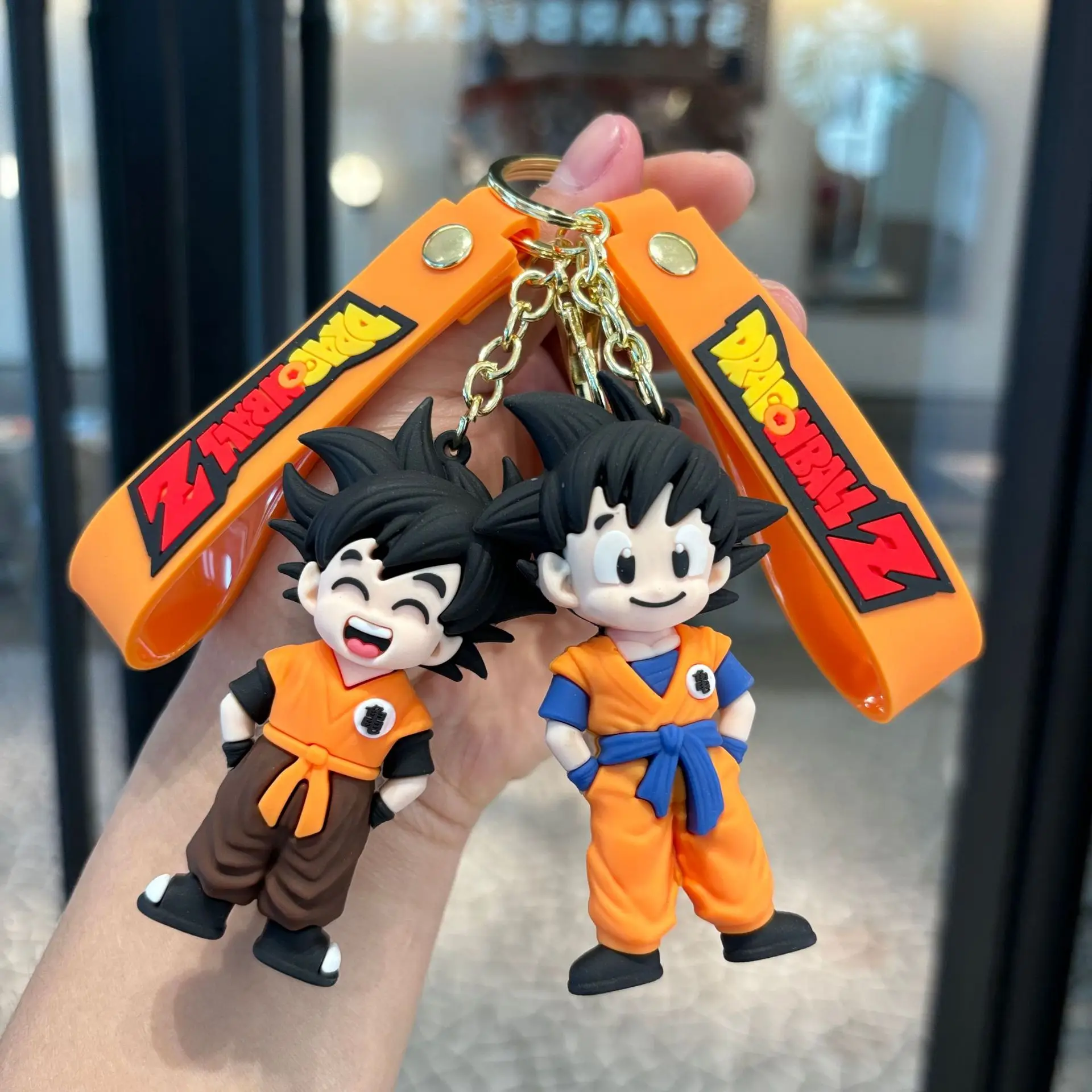 Dragon Ball Z Son Goku Keychain Cute 3D PVC Figure Key Ring Anime Character Bag Pendant Car Key Holder Collectible Gift for Fans view 6