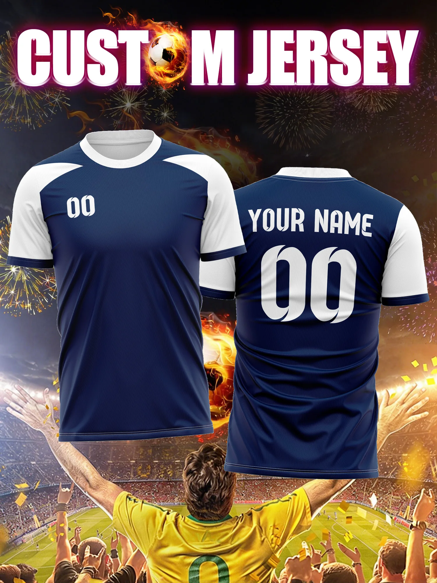 Camiseta de Fútbol Personalizada con Número e Imagen, Pedido al por Mayor para Equipos, Uniformes Duraderos de Secado Rápido para Clubes y Ligas