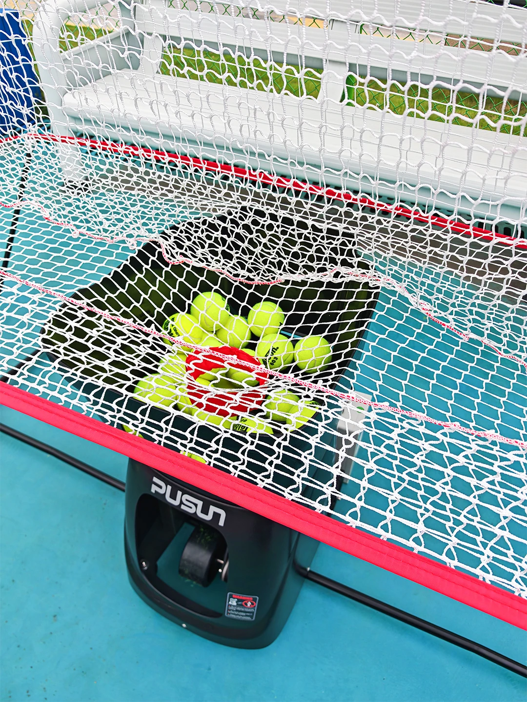 Tennis Ball Machine With Ball Collection Net Set Portable APP Control Smart Padel Training Equipment For Home Court