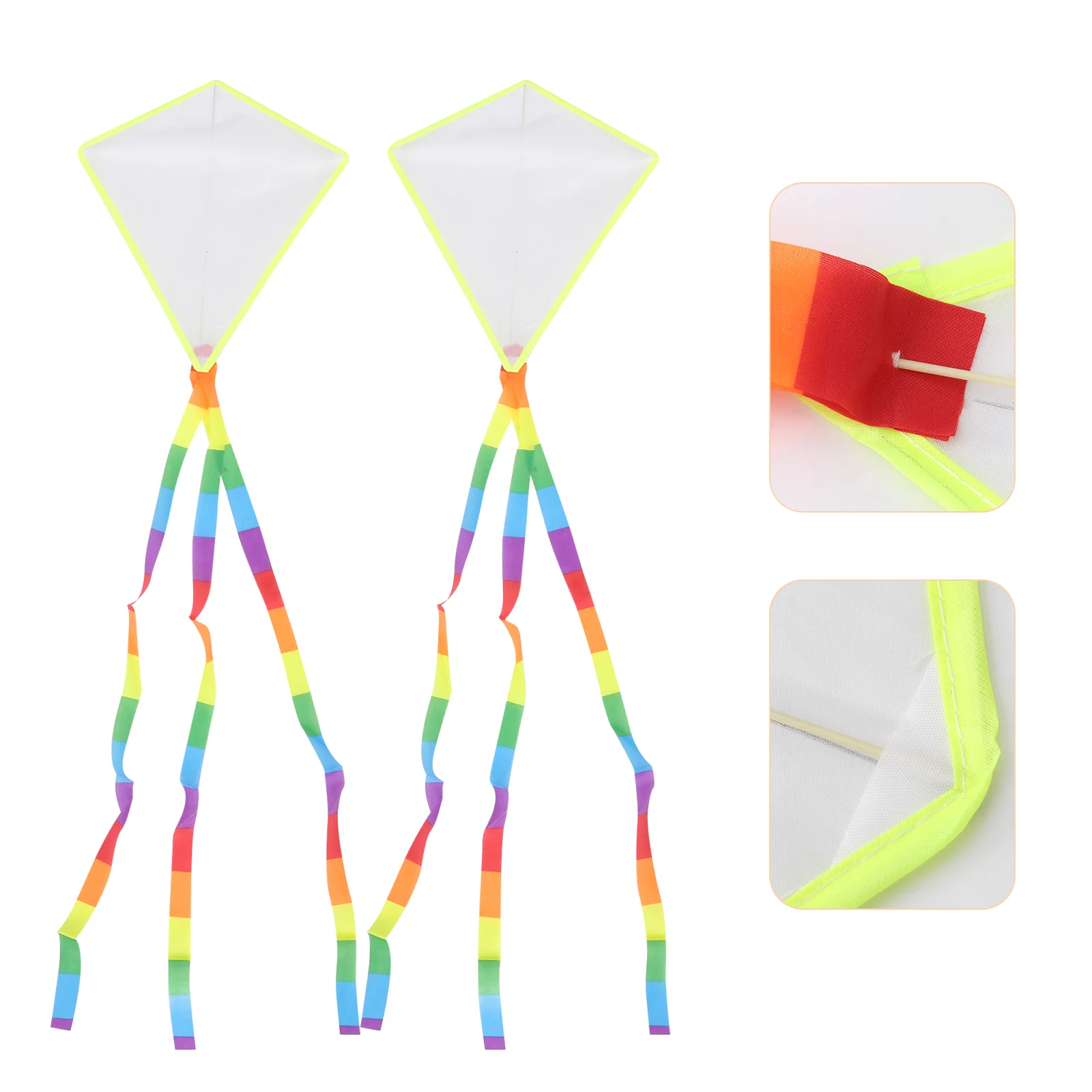 ปรับตกแต่งการสอน BLANK Kite Long TAIL DIY Kites สําหรับเด็กเด็ก Rainbow Zipper