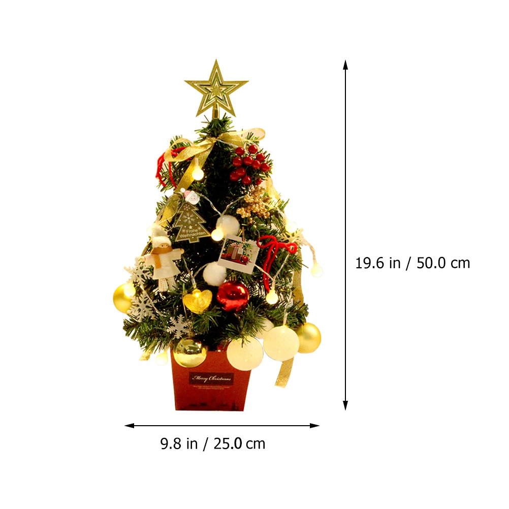 

1Pcs Mini Christmas Tree Luminous Festival Ornament Xmas Desktop Decor Christmas Tree Lighting Decorative Festival Adornment