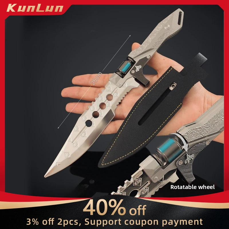 

Arena Breakout Chinese Game Peripherals Winner Knife Metal Craft Model Collectible Desk Ornaments Creative Birthday Gift for Boy