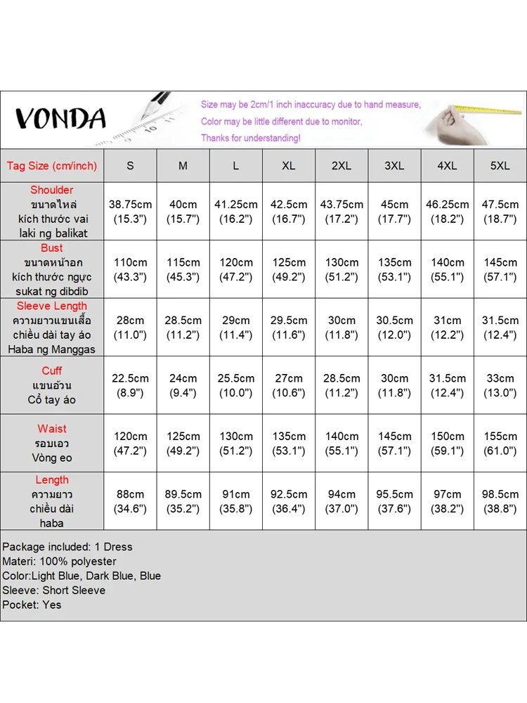 VONDA moda mujer Mini vestido con cuello de marinero 2025 vestido veraniego de verano de manga corta Casual Color Patchwork Vestidos cortos de gran tamaño