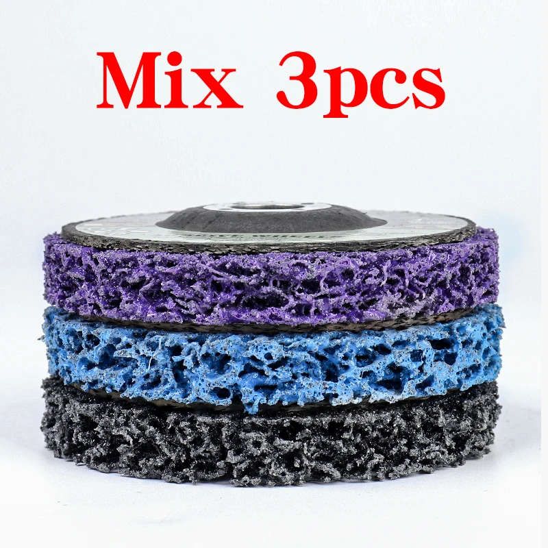 4 "4.5" 125Mm Poly Strip Disc Schurende Wiel Verf Roest Remover Schoon Slijpen Wielen Voor Motorfietsen Duurzaam haakse Slijper Auto