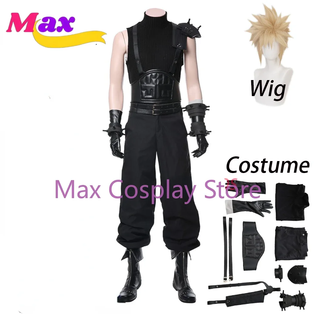 

wby2 Game Cosplay Costume Cloud Strife FF Uniform Outfit Halloween Carnival Costume Adult Men Women Clothes