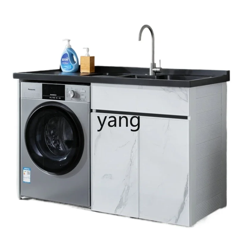 YJQ washing machine wash basin integrated cabinet combination drum significant other space aluminum laundry sink