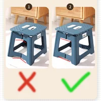 Lightweight Folding Step Stool Multi Purpose Handheld Thickened Footstool Non-Slip Plastic Small Benches Kitchen 5