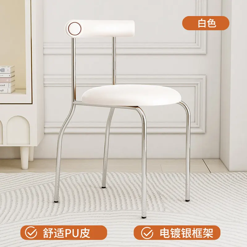Chaises de salle à manger Art Déco modernes, chaises rembourrées tendance, chaise blanche design, ch