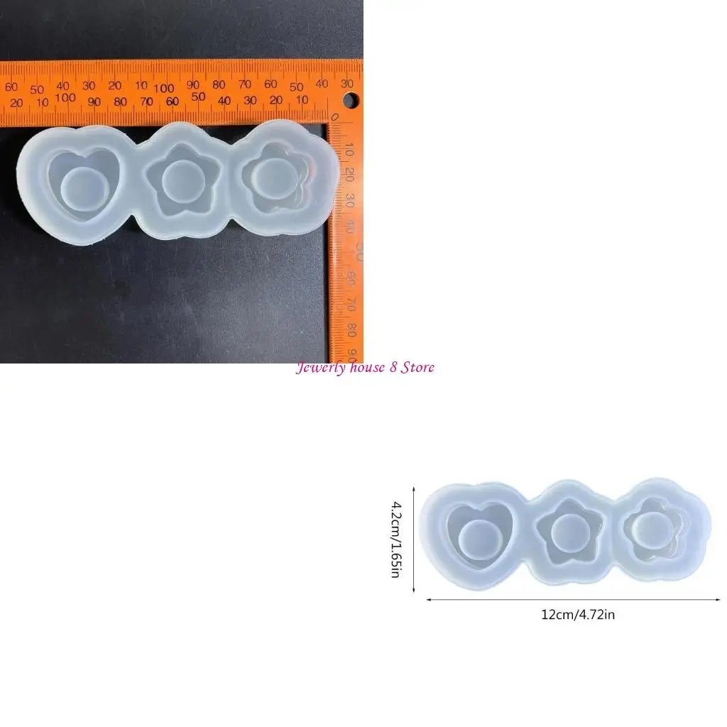 

Geometry 3-link Flower Ornament Resin Casting Silicone Mold Keychain Decorative Pendant Mold for DIY Crafts