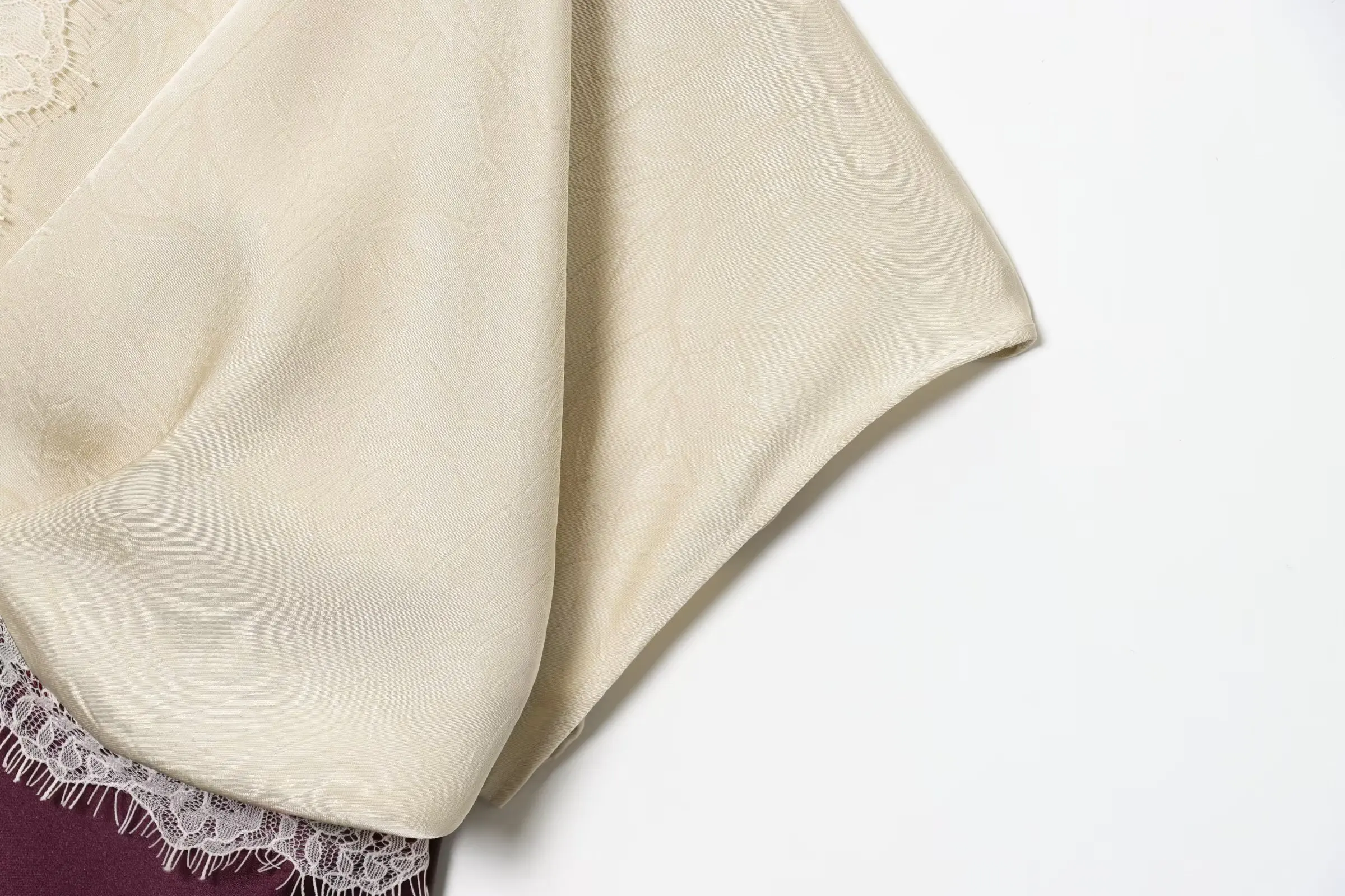 2025 Lace Satin Midi Dress Elegant Fashionable New Arrival Comfortable Office Wear Casual Versatile Retro Sexy Outerwear