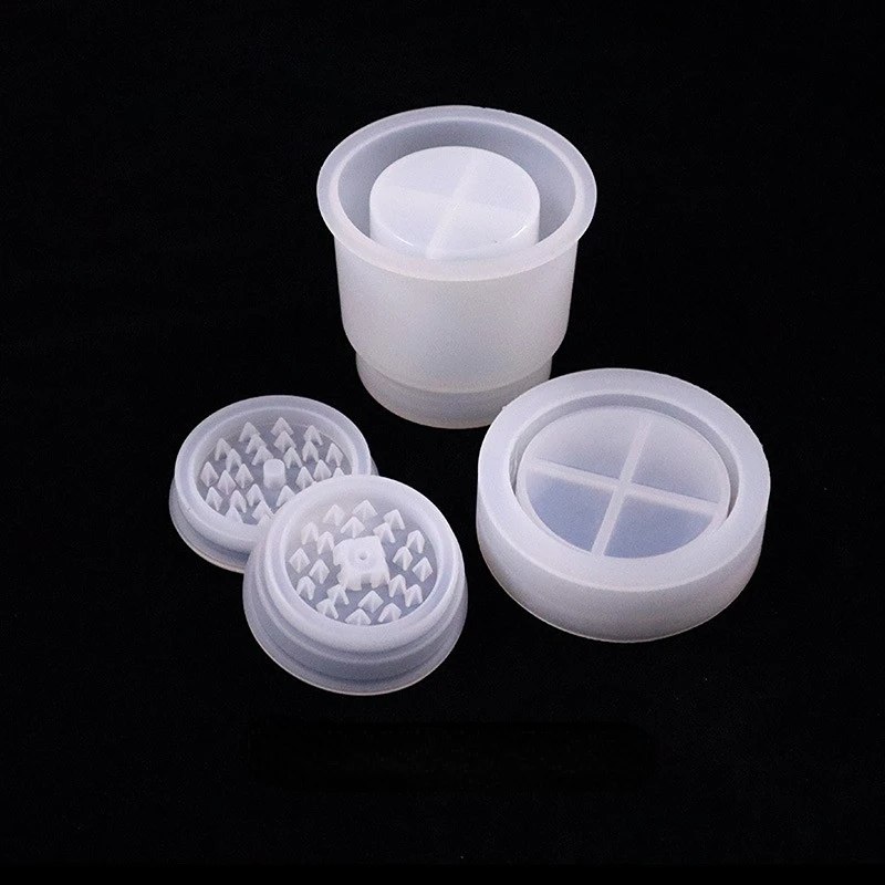 DIY Crystal Bottle Silicone Mould Epoxy Resin Mold Storage Cylindrical Bottle Smoke Grinder Combination Set Concrete Molds