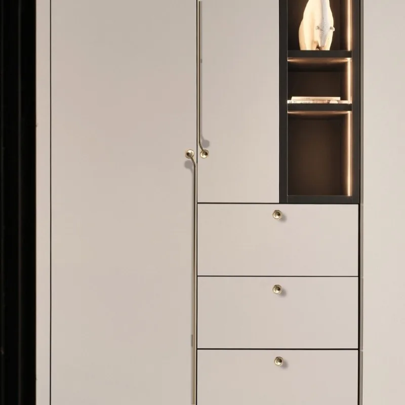 Lange Kleiderschrankgriffe aus Aluminiumlegierung, Gold-Chrom-Schrankgriffe, Schubladenknöpfe, Luxuriöse Möbelbeschläge – Detail 6