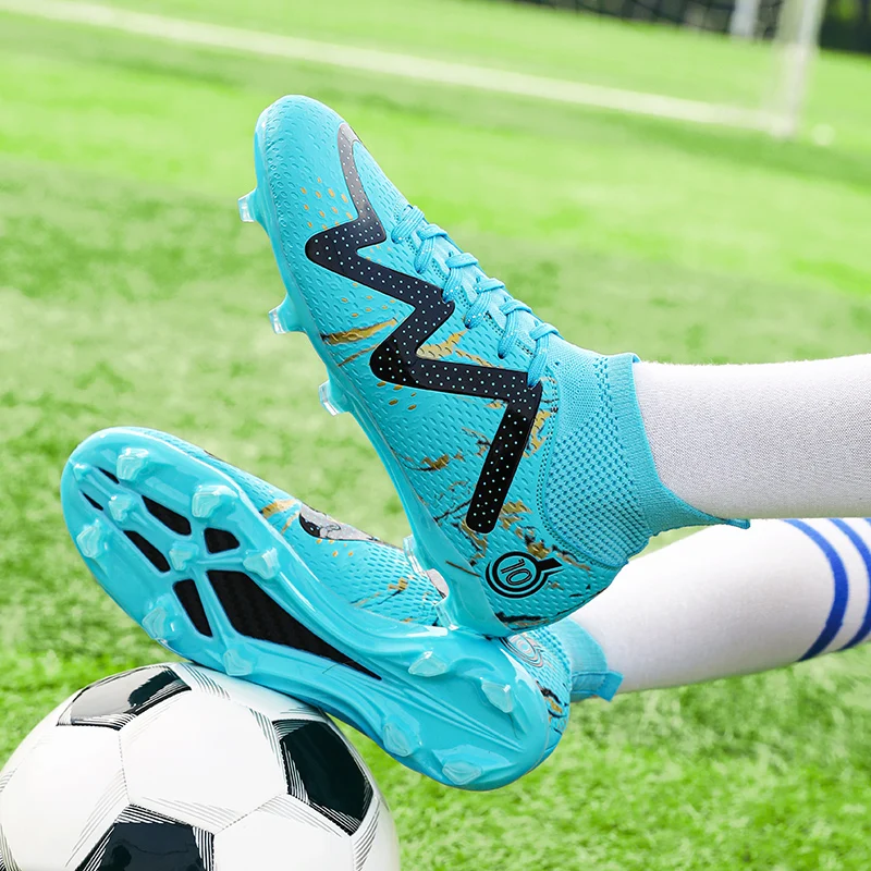 Men Soccer Shoes Professional Unisex Ankle Football Boots Cleats Grass Training Match  Non Slip Soft  Football Sneakers New