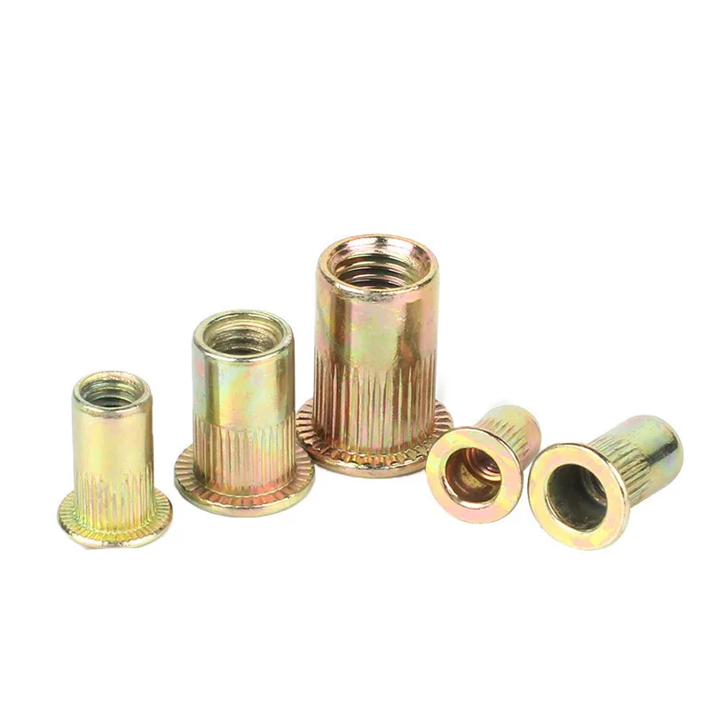

2-20PCS M3 M4 M5 M6 M8 M10 M12 Rivet Nuts Threaded Insert Nutsert – Flat Head, Zinc Plated Carbon Steel for Riveter Nut Gun