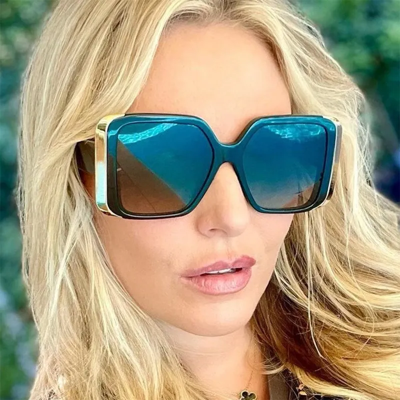 

Luxury Women's Square Sunglasses Big Rectangle Sunglasses Women Vintage Brand Designer Square Sun Glasses Shades Female UV400