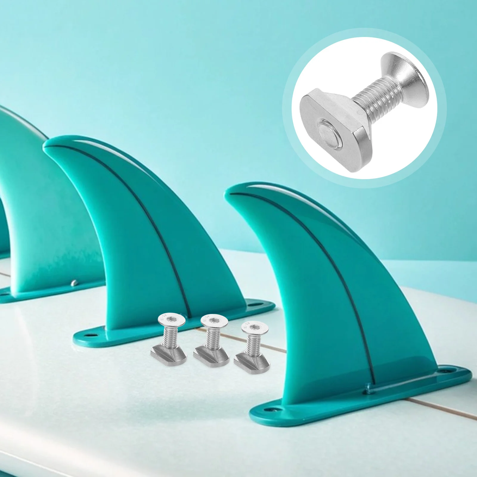 

4pcs Screw Set M6 Stainless Steel T-Nuts Sliding Nuts For Hydrofoil Track Surfboard Foil Parts Kiteboard Wing Sup