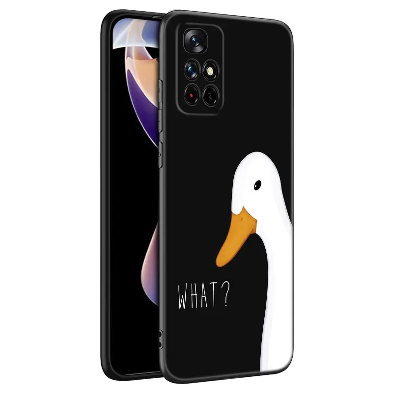 Goose Duck Funny Game Phone Case For Xiaomi Redmi Note 8 9 10 11 11E 11T 11S 12 Pro 4G Plus 5G 8T 9S 10S 12S Black Cover