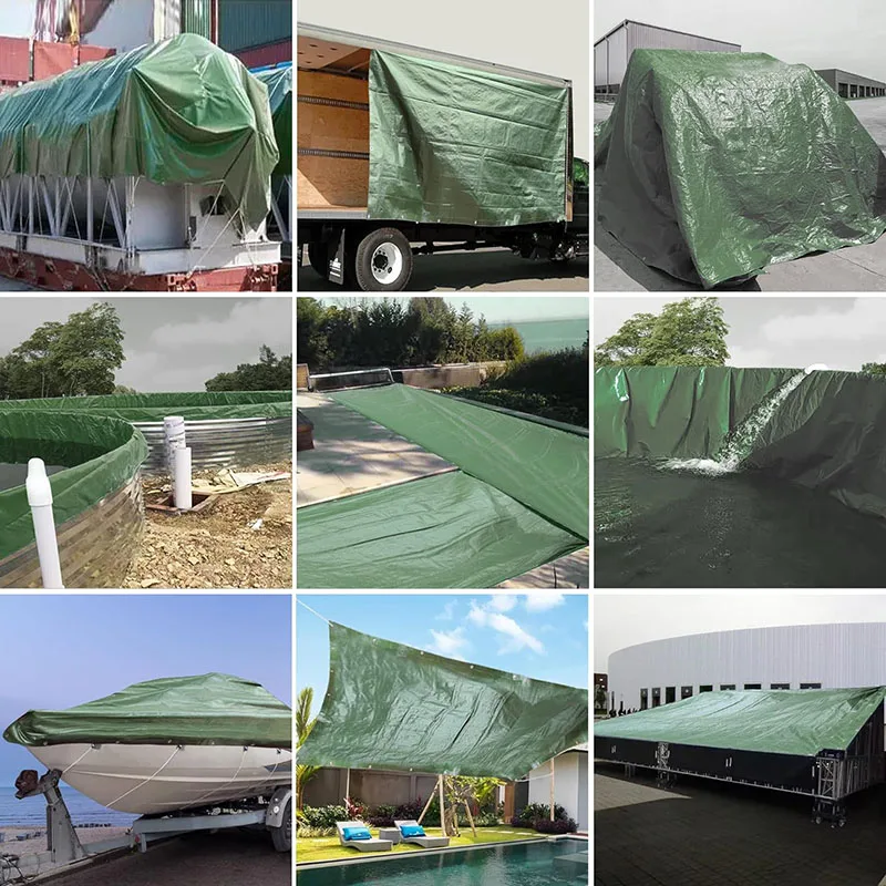 مقاوم للماء قماش القنب الأخضر الفضة القماش المشمع غطاء للمطر المظلة الأشعة فوق البنفسجية كتلة مظلة السيارة الشمس الظل التخييم الصيد 2 متر x 3 متر