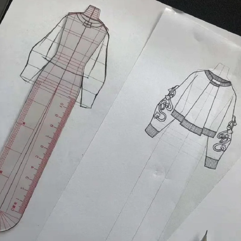 Frauen Mode Zeichnung Herrscher Figur Zeichnung Vorlage für Mode-Design Fashion Illustration Skizze Vorlage Weibliche