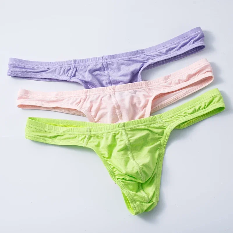 Men's Bikini Underwear Sexy Gay Jockstrap Men Panties Modal Soft Mens Thong Low Wasit G Strings Cuecas Tanga Sissy Lingerie