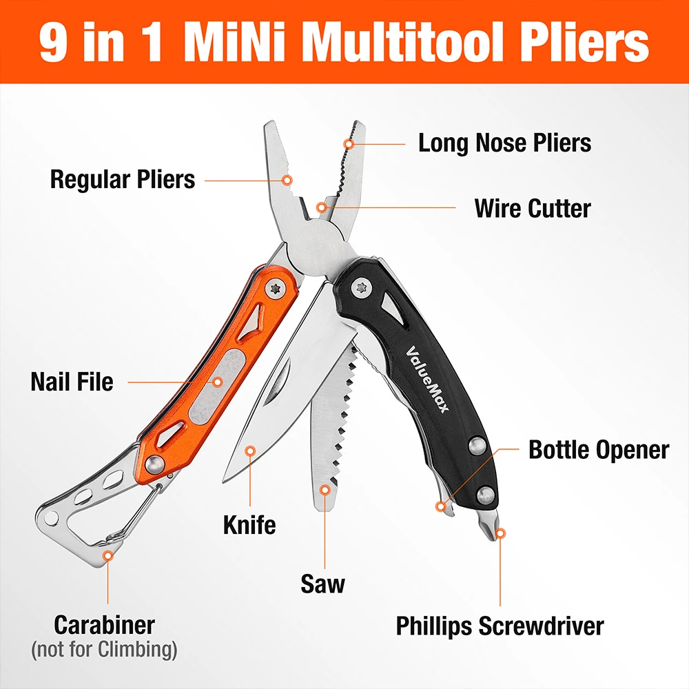 ValueMax Mini Multifunctional Plier Hand Tools Pocket Repair Multi-tool
