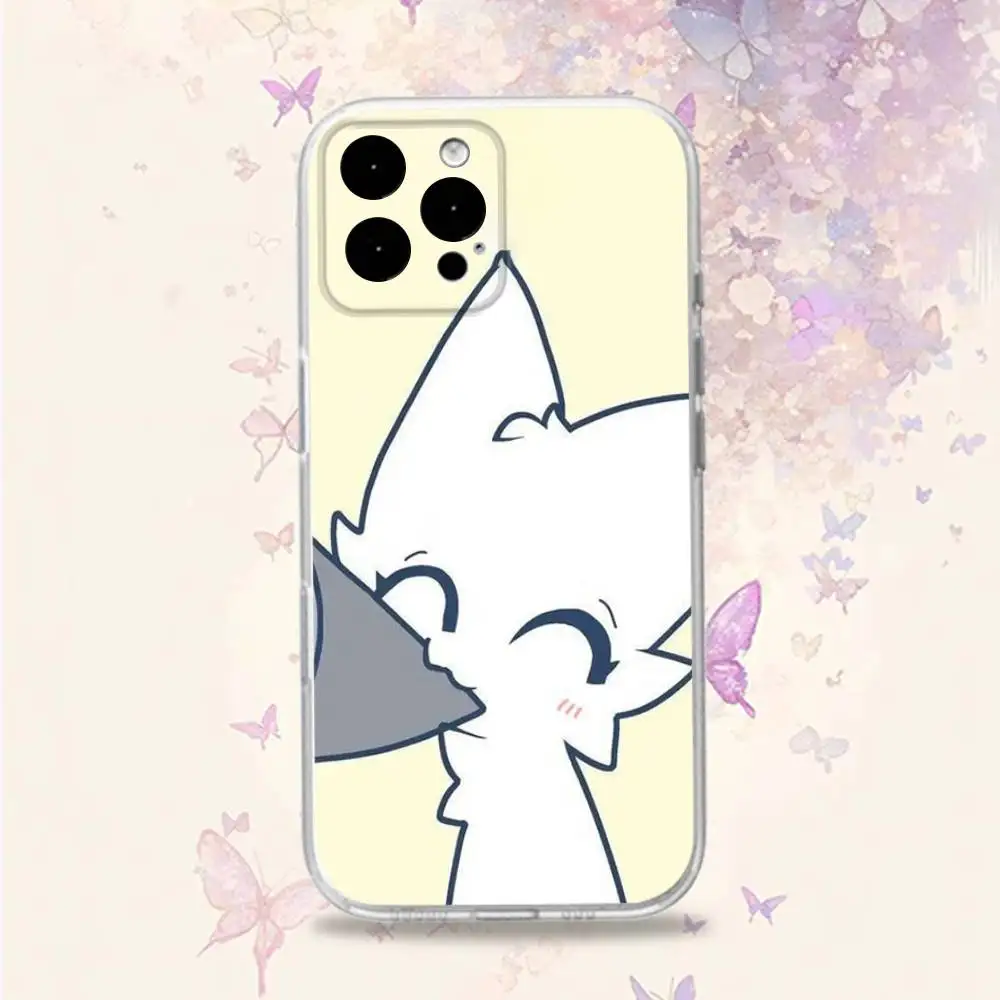 Funda de teléfono con dibujos animados de A-Boykisser para iPhone 11,12,15,16,17,13,14,Pro,Max,Plus,E,Mini,Air,SE4, funda trasera transparente de TPU suave