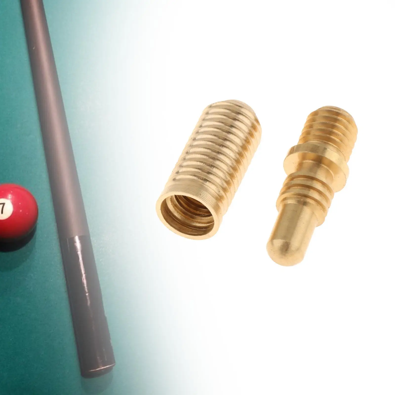 2X Pool Cue Joint Screw Billiard Extension Screws Part Brass