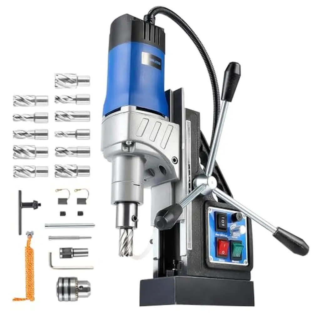 1550W Portable Magnetic Drill Press 11 Drill Bits 2