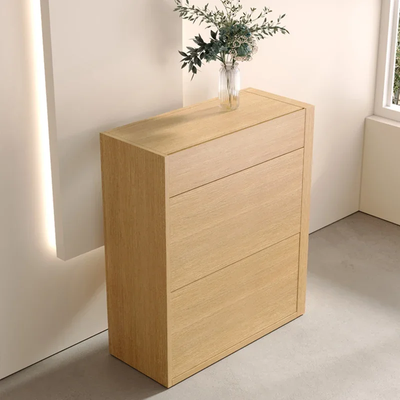 خزائن الأحذية الخشبية البسيطة، منظمات غرفة المعيشة العمودية الضيقة، خزائن الأحذية النوم تعرض أثاث المنزل Meuble Chaussure