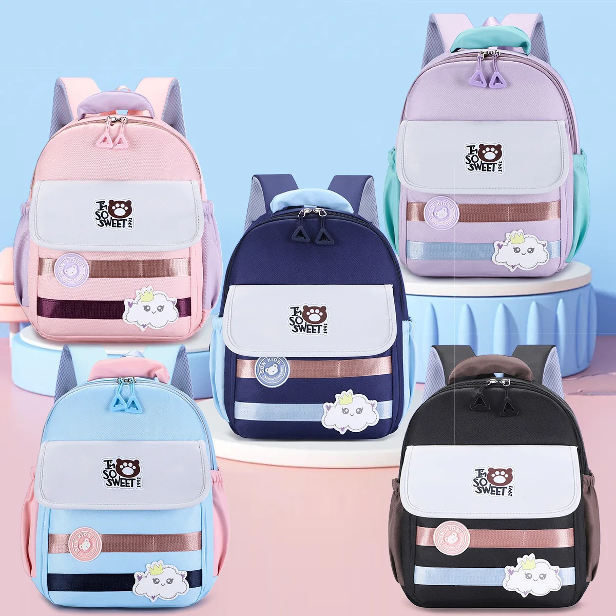 Lightweight Large Capacity Children's Schoolbag Double-Shoulder Backpack for Kids Schoolbag Backpack Children's Backpack