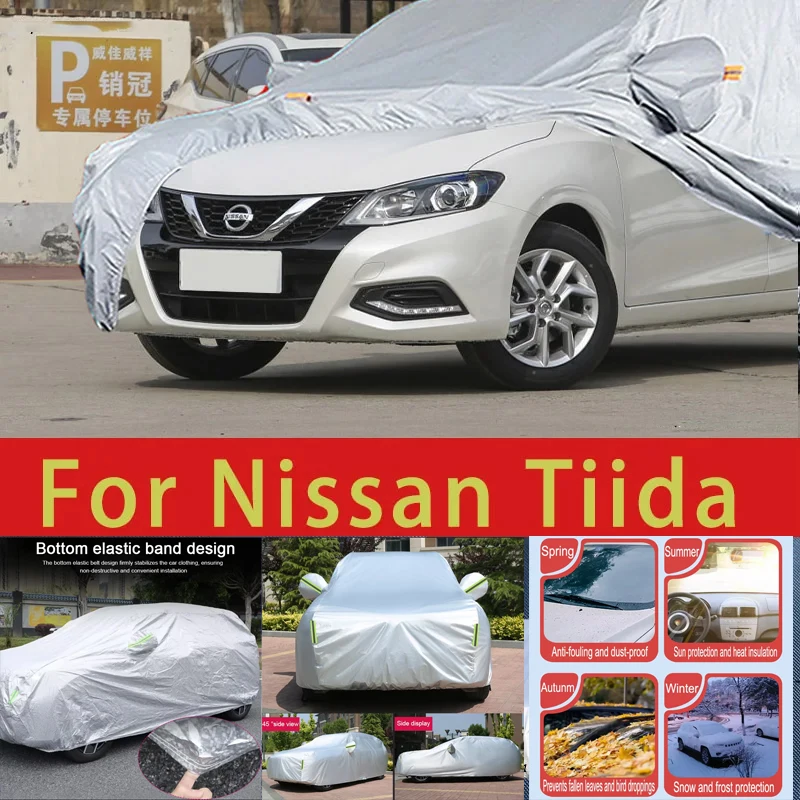 

For Nissan Tlida Outdoor Protection Full Car Covers Snow Cover Sunshade Waterproof Dustproof Exterior Car accessories
