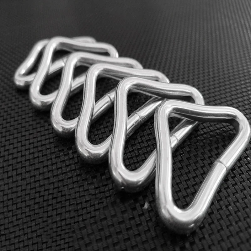 20 Sets Trampoline Spring Buckle Trampoline Triangle Buckle V- Shaped Ring Triangle Rings Buckle