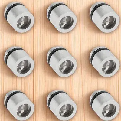 

9pcs Mini LED Flashlights Portable Keychain Pendant Light Base Accessories Crafting Silver Color for DIY Projects