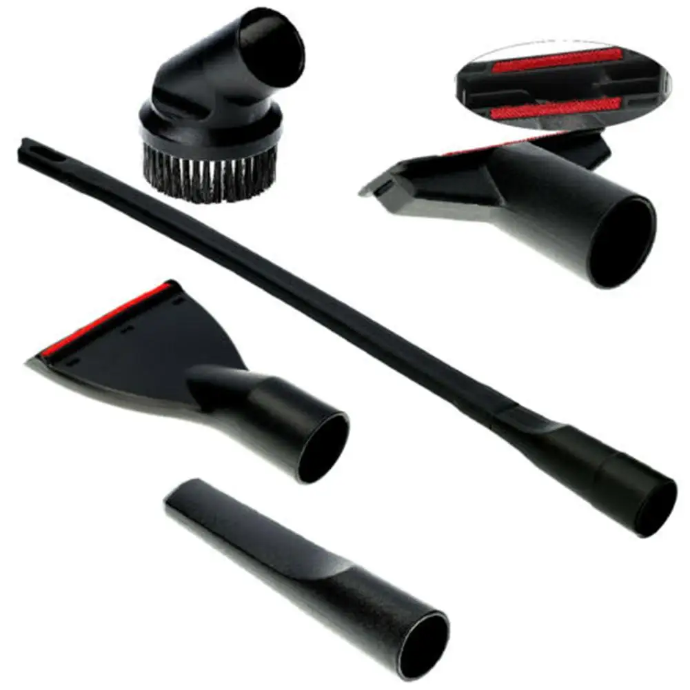 

6pcs/set Of Vacuum Cleaner Brush Nozzle Household Dust Removal Gap Staircase Tool Kit 32mm/35mm Nozzle Round Brush Head