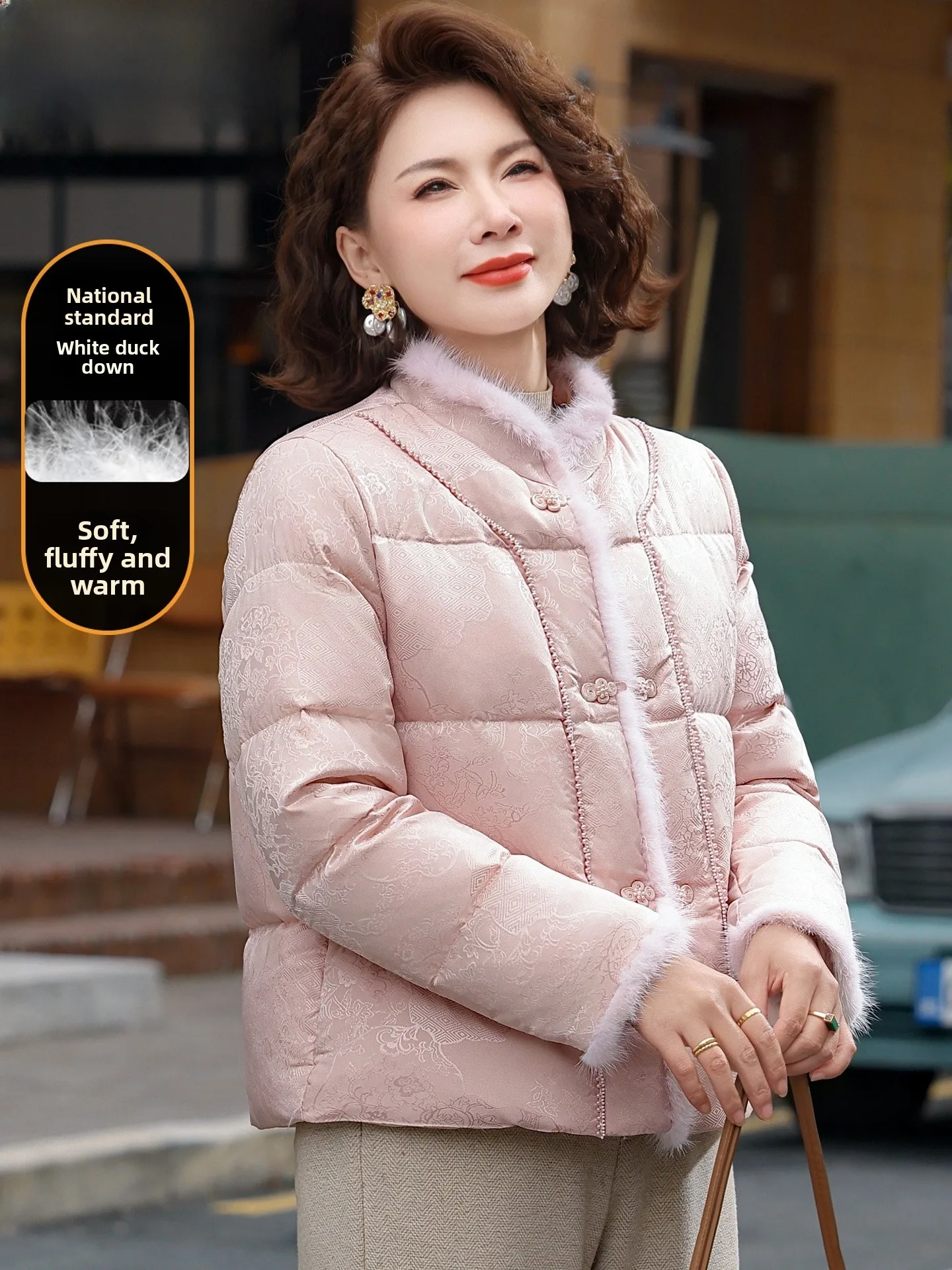 

New Chinese Sle Winter Coat down Jaet Traditional Tang Costume Women's Middle-Aged And ly Autumn And Winter Cotton J...