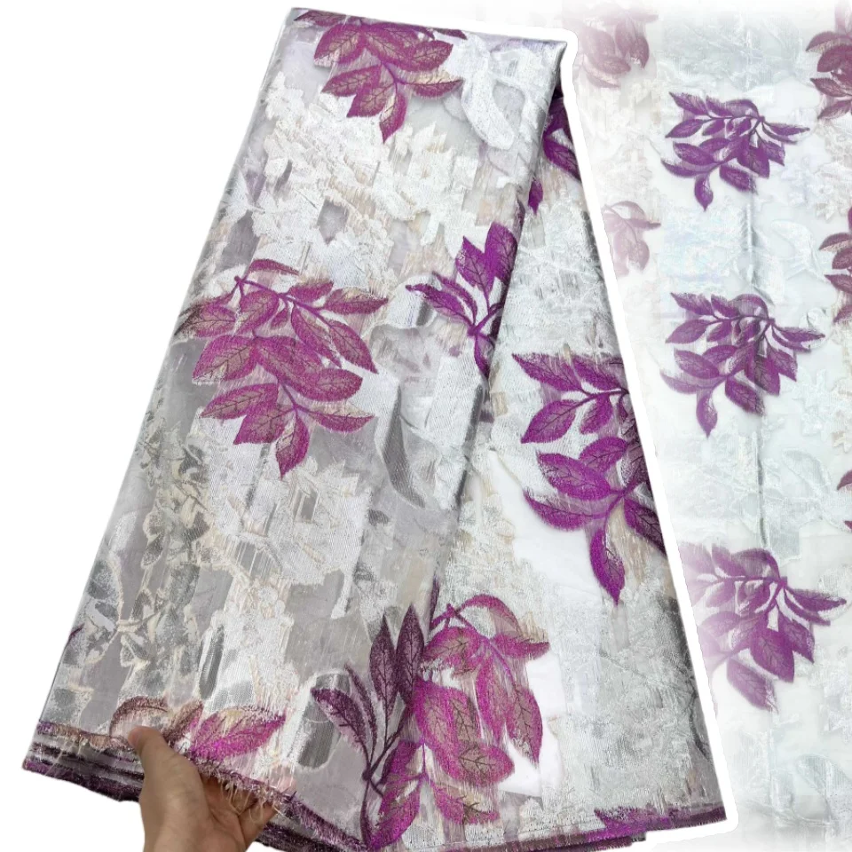 

Latest 2025 High Quality African Brocade Lace Fabric Nigerian Jacquard Lace Fabric Damask For Women Wedding Party Dresses SZ1648