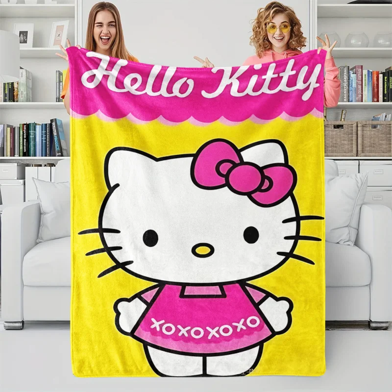 

Мягкое флисовое одеяло Kawaii Hello Kitty для дивана, кровати, детской комнаты девочек