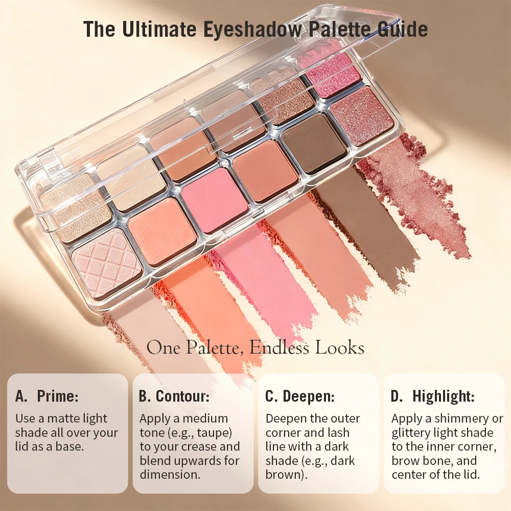 12색 아이섀도 팔레트 매트 펄 아이섀도 초보자용 메이크업 누드 핑크 아이섀도 저채도 올 매트 아이 피그먼트