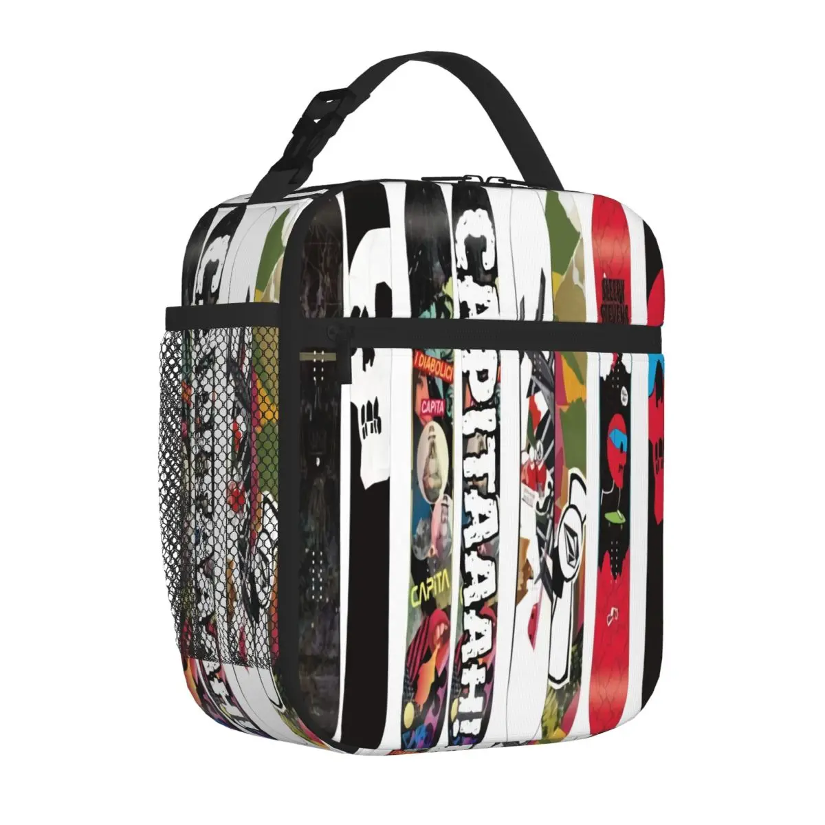 Bolsa de Almuerzo para Oficina con Diseño de Parches de Marcas de Snowboard, Bolsa para Guardar Alimentos para Viajes en Barco, en Oferta