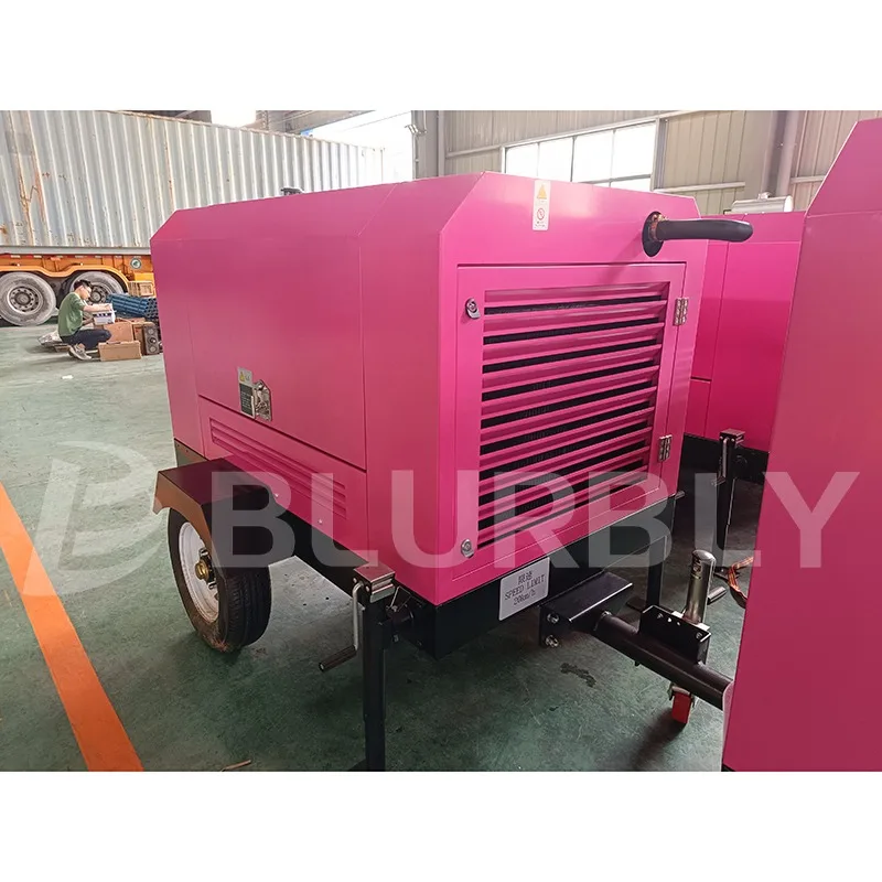 Ultra günstiger Preis 6 m3/min Bergbaukompressor 185 cfm tragbarer Dieselmotor-Schraubenluftkompressor 380 V Motorventil-Luftendkern